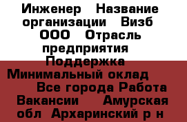 Инженер › Название организации ­ Визб, ООО › Отрасль предприятия ­ Поддержка › Минимальный оклад ­ 24 000 - Все города Работа » Вакансии   . Амурская обл.,Архаринский р-н